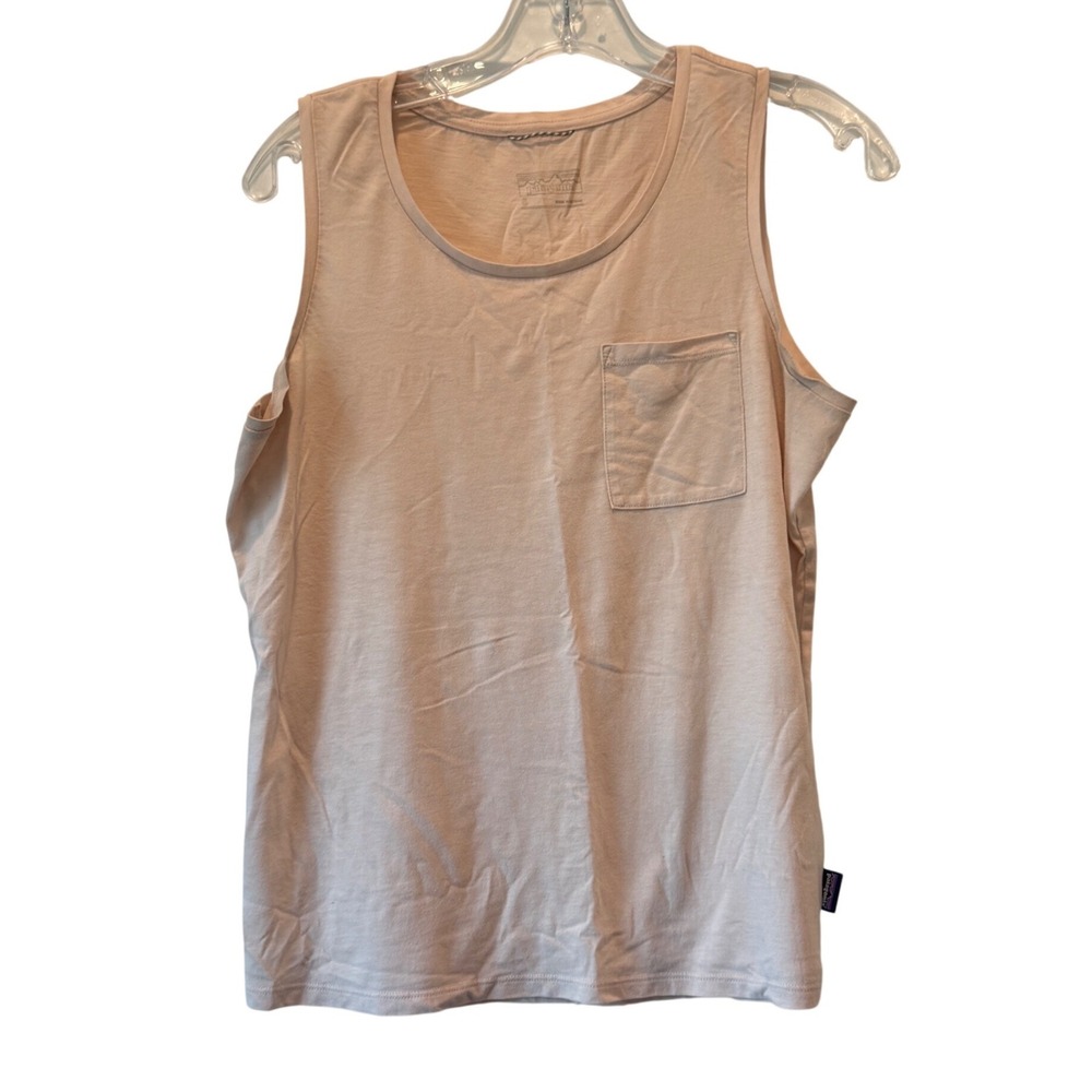 Patagonia Tank Top Womens S Mainstay Peach Sleeveless Pocket Outdoor Shirt